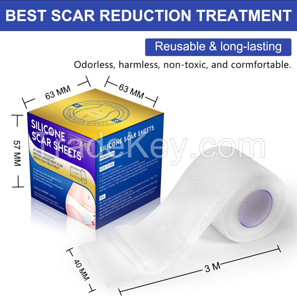 Transparent Self Adhesive Silicone Scar Tape, Silicone Sheets for Cesarean Surgical Scars