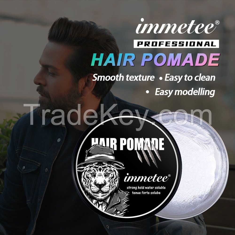 Natural Hair Balm Water Based Strong Hold Hair Pomade for Men for Straight,Thick and Curly Hair