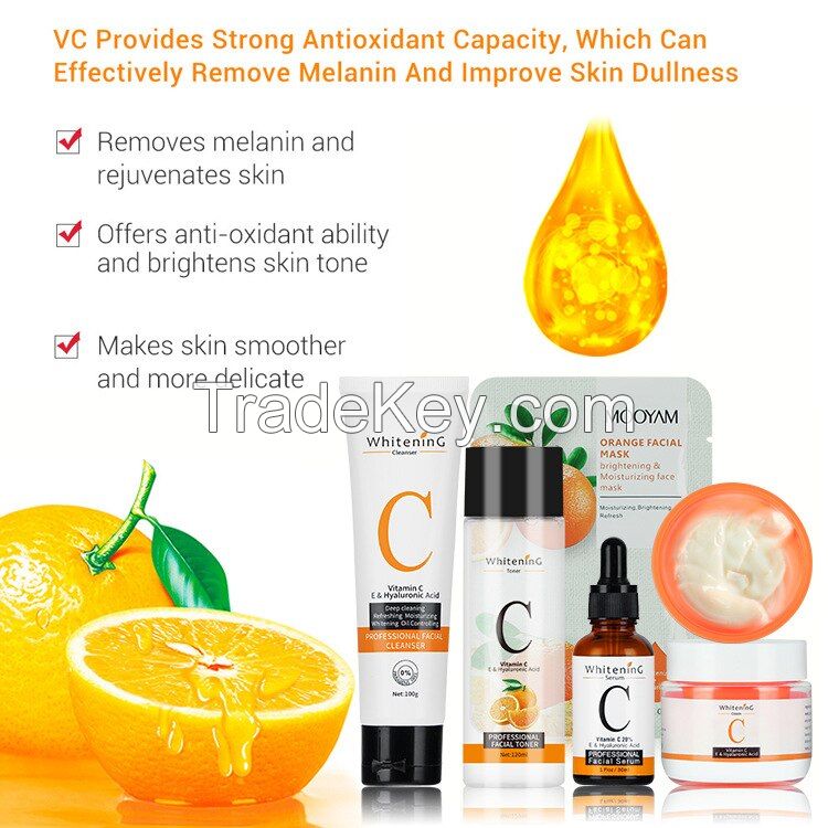 5 Pack Hydrating and Moisturizing Vitamin C Skincare Serum Set