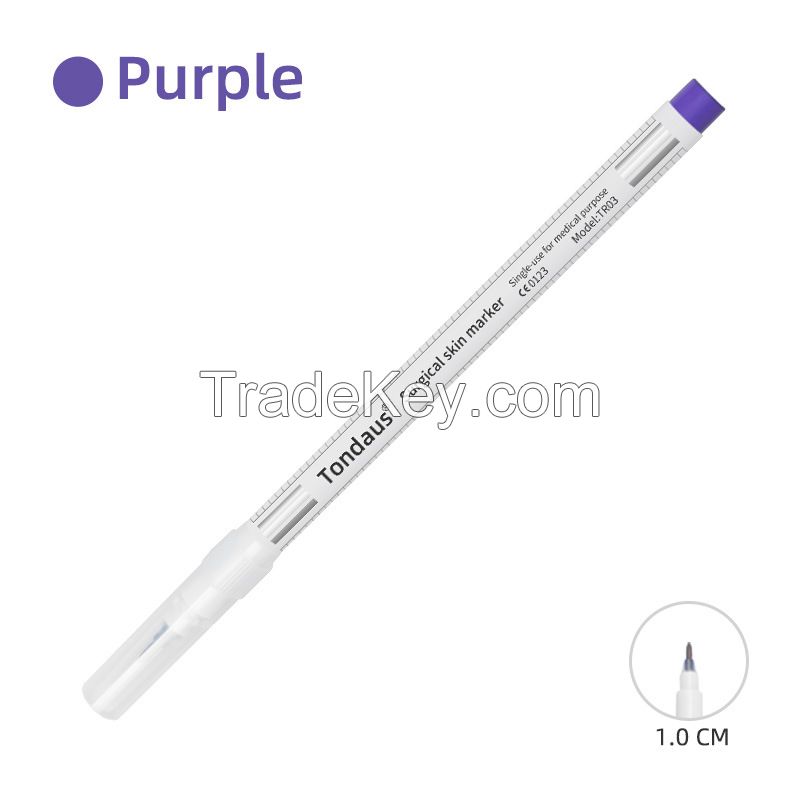 Professional Surgical Tip Skin Marker Pen Sterile Tattoo Stencil Markers Pen for Eyebrow,Lips,Skin