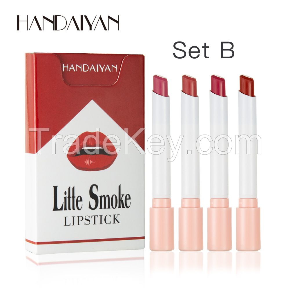 Smoke Pipe Lip Color Changing Lipstick Little Smoke Cigarette Matte Lipstick Lip Balm Set Kit for Women