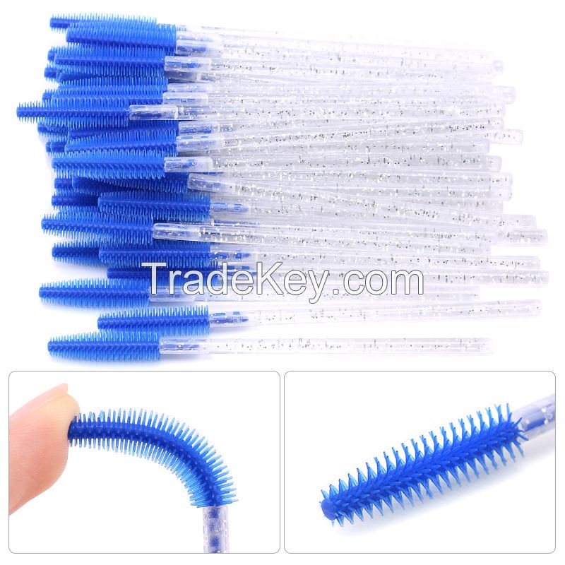 Disposable Crystal Mascara Wands Eyelash Brush Spoolies for Eye Lash Extension,Eyebrow and Makeup