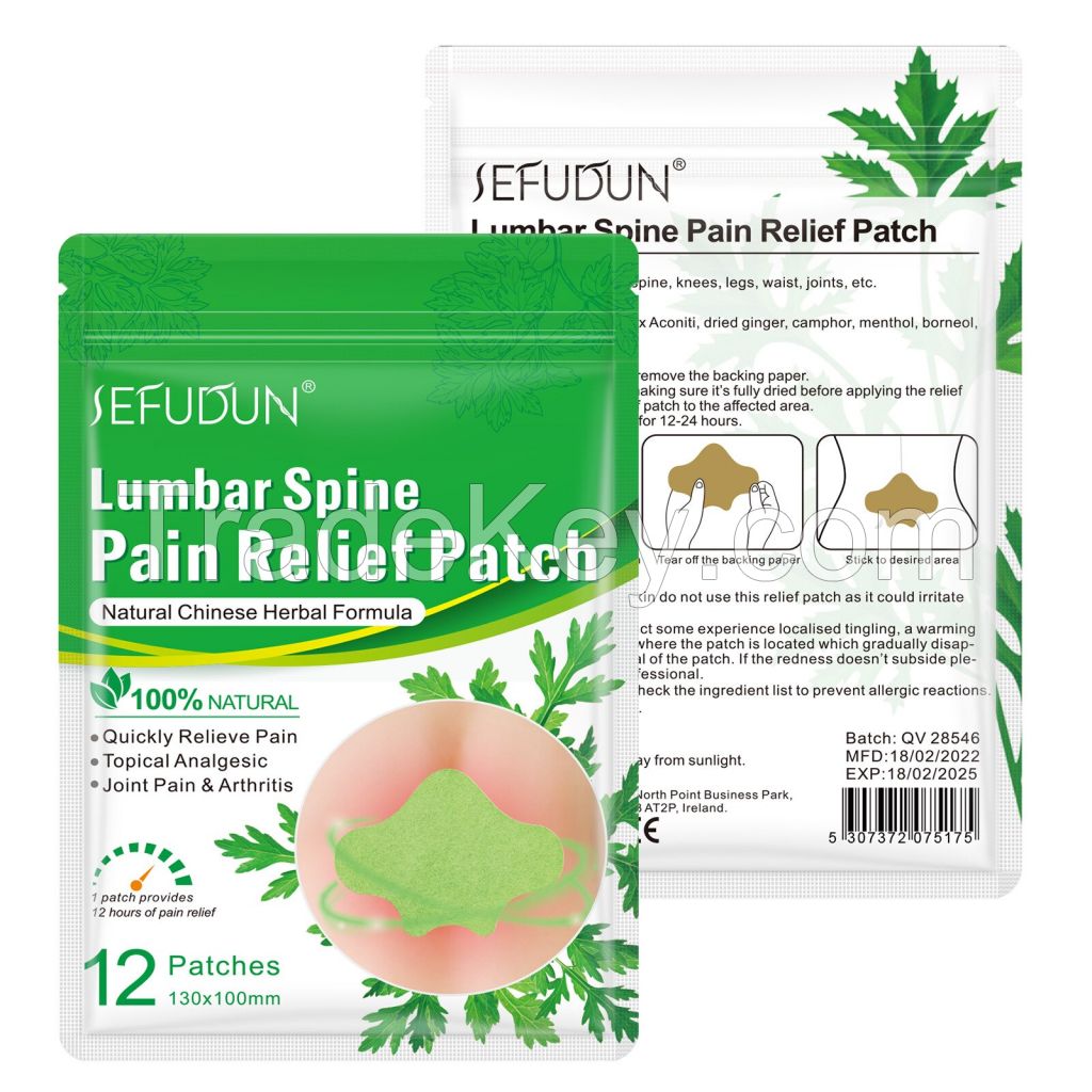 Warming Herbal Plaster Wormwood Herbal Lumbar Spine Pain Relief Patches for Knee