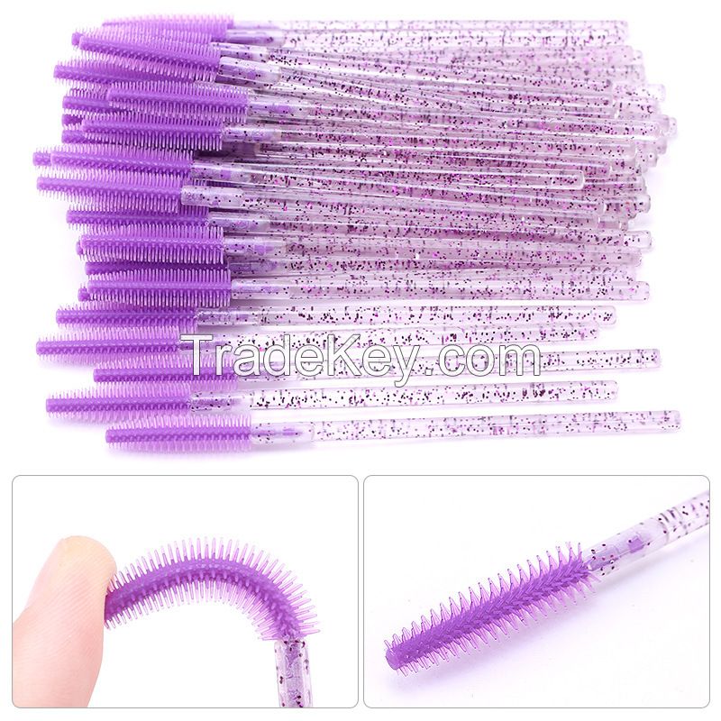 Disposable Crystal Mascara Wands Eyelash Brush Spoolies for Eye Lash Extension,Eyebrow and Makeup