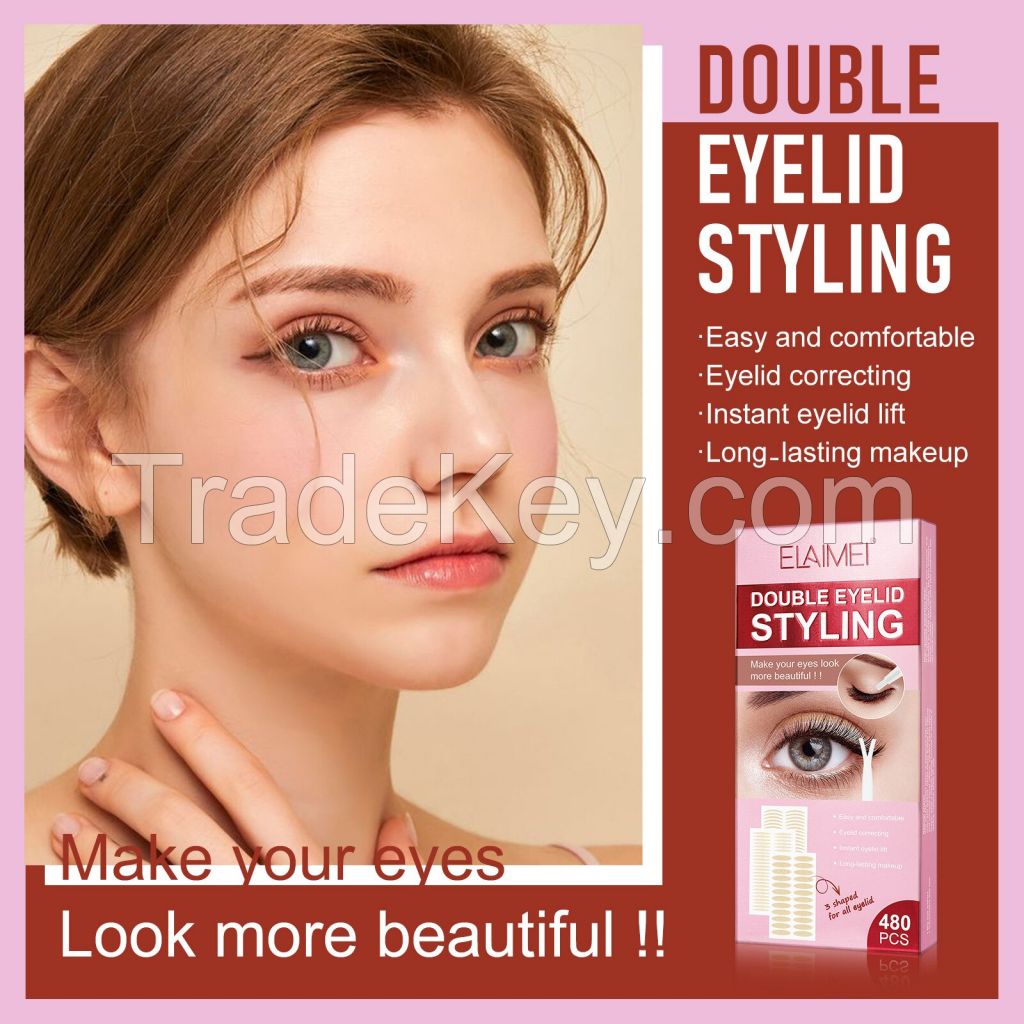 Glue-Free Invisible Double Eyelid Sticker 480 Count Eyelid Lifter Strips Double Eyelid Styling Tape for Hooded Eyes Droopy Lids