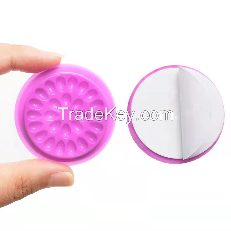 Disposable Adhesive Pallet,Plastic Flower Shape Glue Pad False Eyelashes Glue Holder