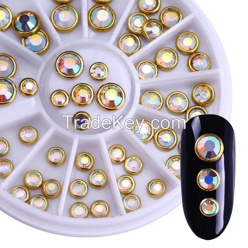 Manicure Decoration Accessories Disc Nail Glitter Rhinestone Crystal Gems Jewelry Bead