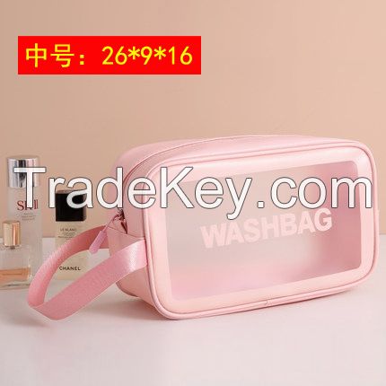 Clear PVC Transparent Waterproof Travel Toiletry Makeup Cosmetic Bag with Zipper