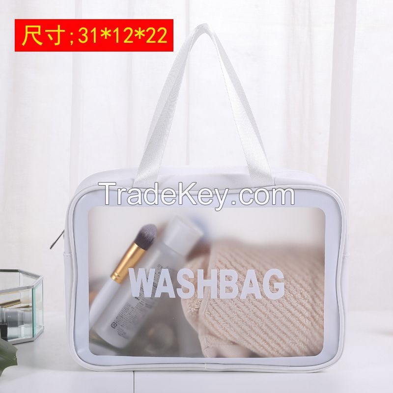 Clear PVC Transparent Waterproof Travel Toiletry Makeup Cosmetic Bag with Zipper