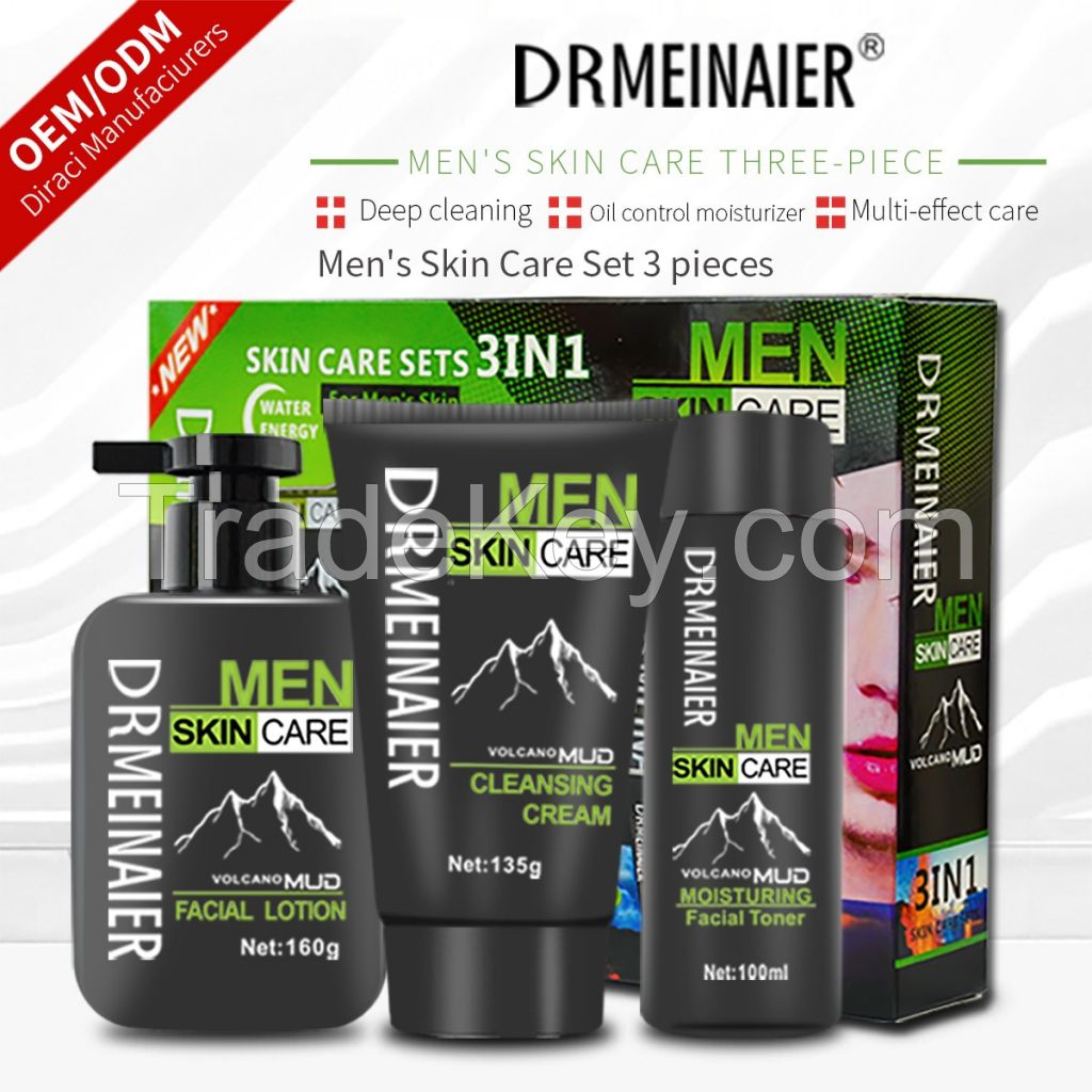 Men&#039;s Essential Skin Care Routine,Cleansing, Moisturizing, Brightening 4 IN 1 Facial Skin Care Set for Men