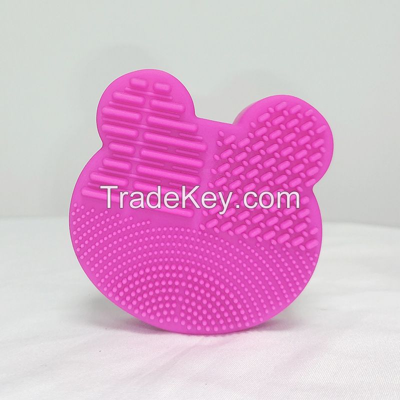 Silicone Makeup Brush Cleaning Mat Cosmetic Brush Cleaning Pad for Dry Brush Color Switch for Valentines Day