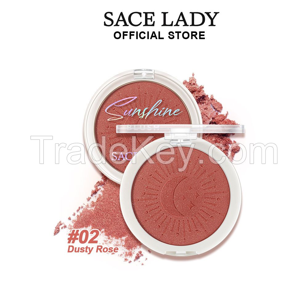 Cruelty-Free Sunshine Baked Nude Powder Blush with Fine Texture for Natural Nude Makeup