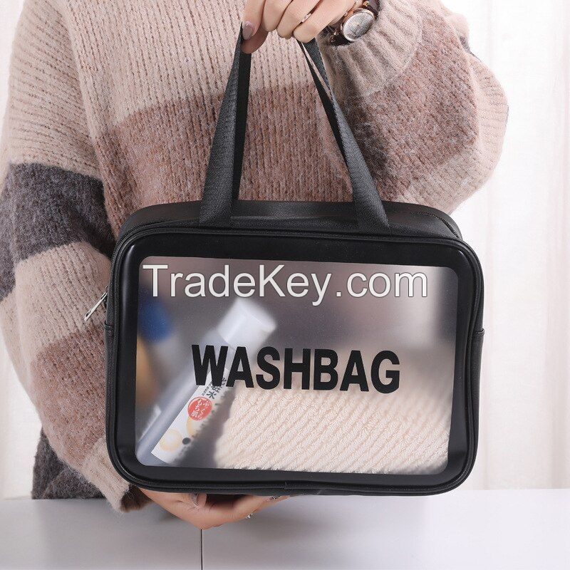 Clear PVC Transparent Waterproof Travel Toiletry Makeup Cosmetic Bag with Zipper