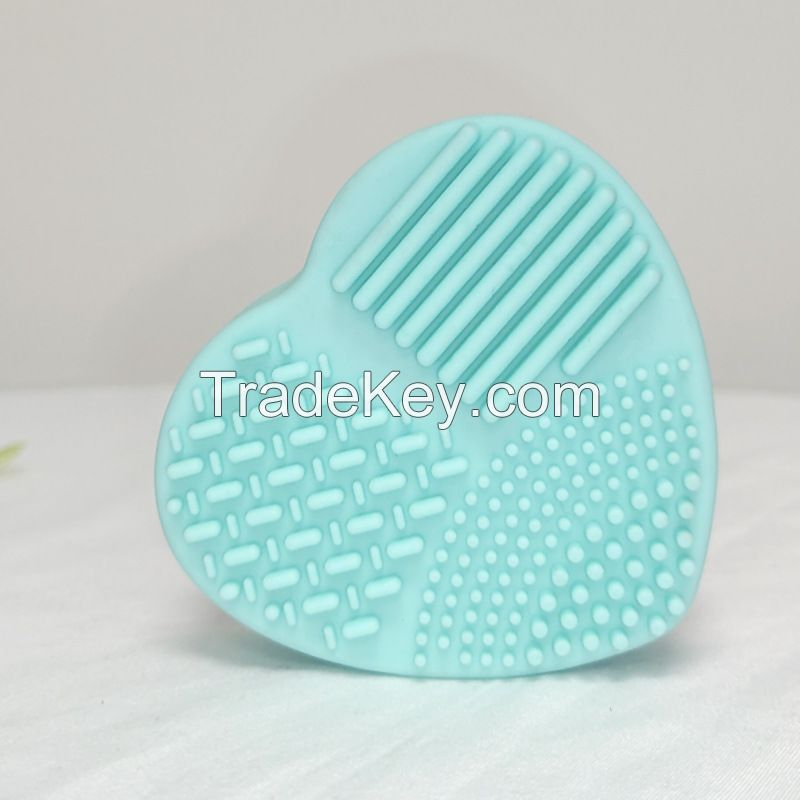 Silicone Makeup Brush Cleaning Mat Cosmetic Brush Cleaning Pad for Dry Brush Color Switch for Valentines Day