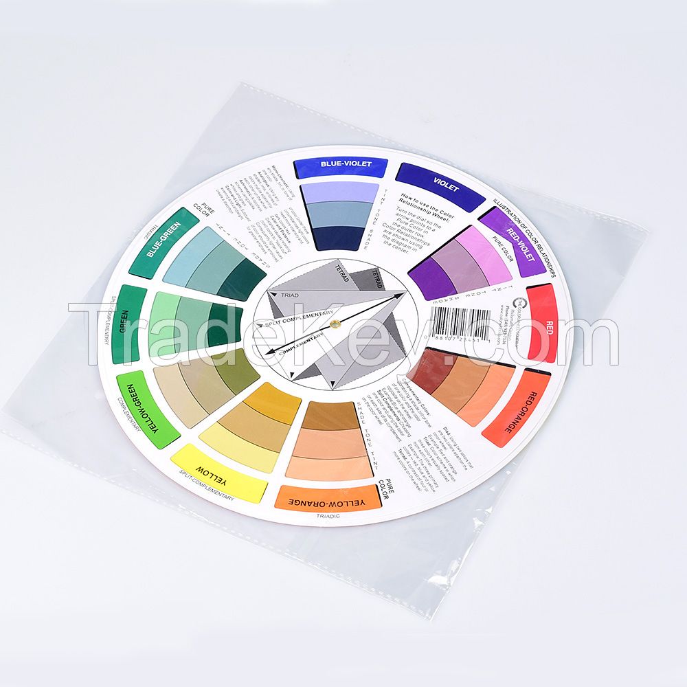 Creative Color Wheel Color Mix Guide Tattoo Pigment Chart for Paint Permanent Eyebrow Lip Body Tattoo (9.25inch)