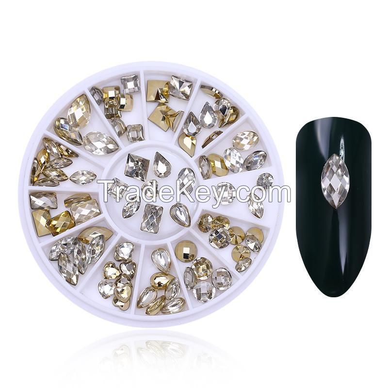 Manicure Decoration Accessories Disc Nail Glitter Rhinestone Crystal Gems Jewelry Bead