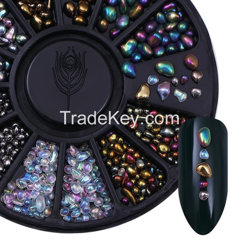 Manicure Decoration Accessories Disc Nail Glitter Rhinestone Crystal Gems Jewelry Bead