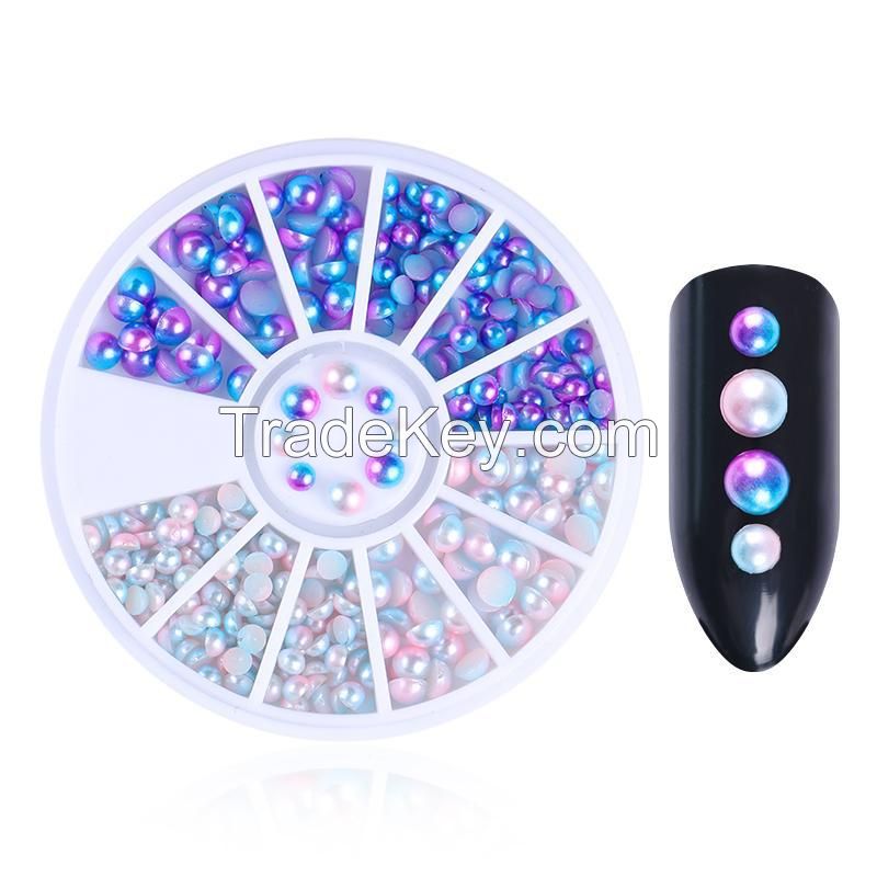 Manicure Decoration Accessories Disc Nail Glitter Rhinestone Crystal Gems Jewelry Bead