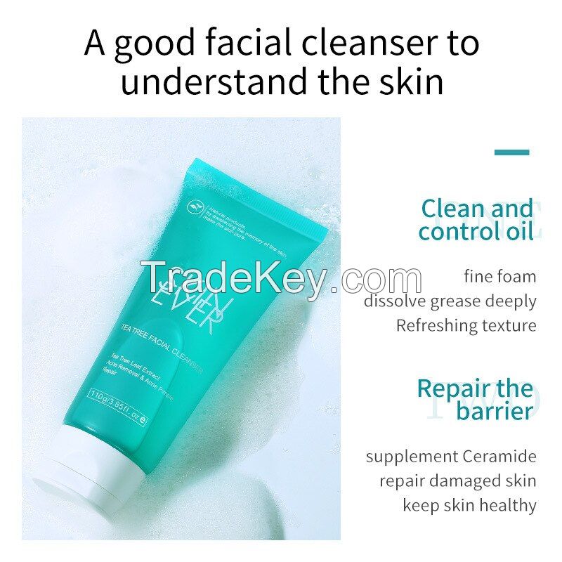 Deep Cleansing Daily Facewash Vagan Tea Tree Hydrating Facial Cleanser for Women