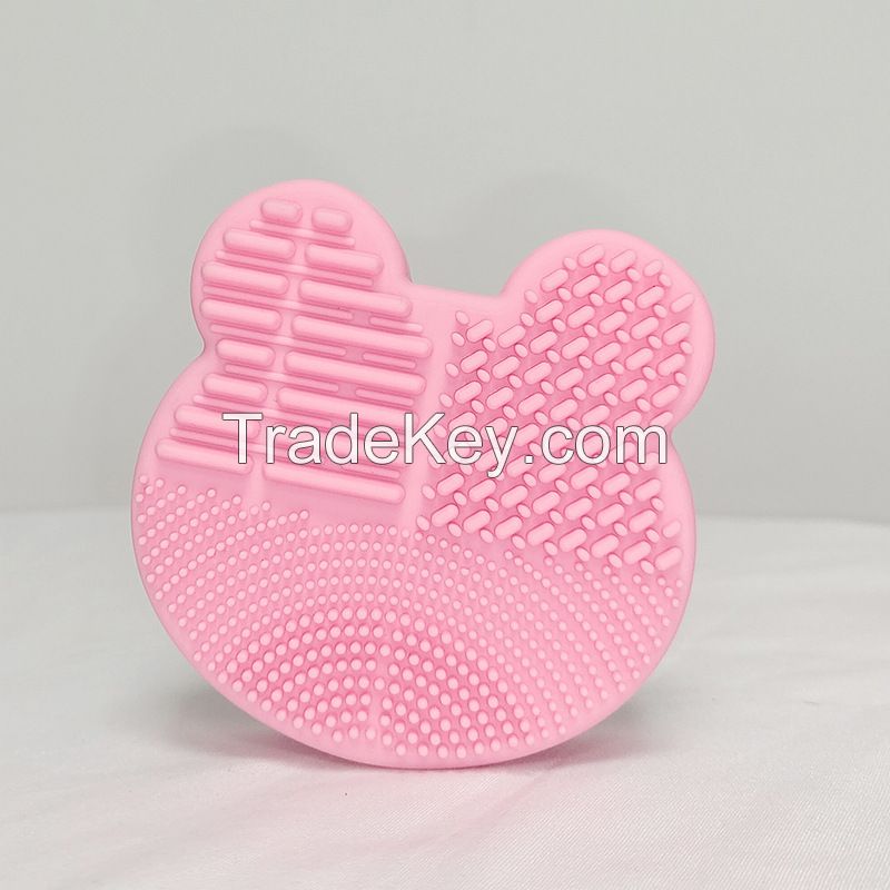 Silicone Makeup Brush Cleaning Mat Cosmetic Brush Cleaning Pad for Dry Brush Color Switch for Valentines Day