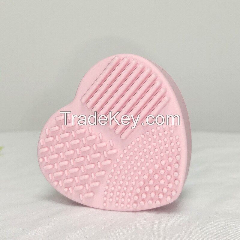 Silicone Makeup Brush Cleaning Mat Cosmetic Brush Cleaning Pad for Dry Brush Color Switch for Valentines Day