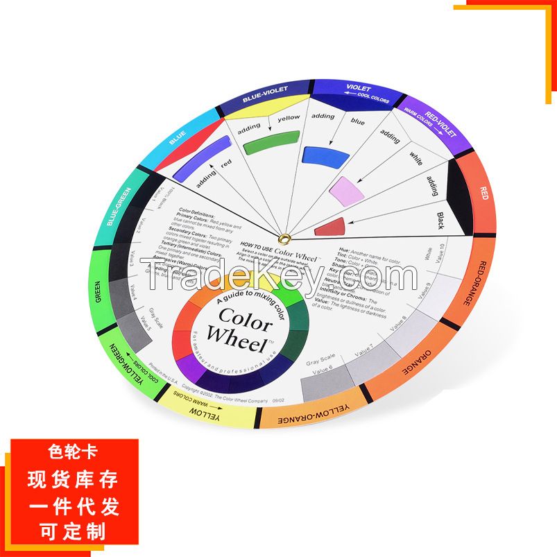 Creative Color Wheel Color Mix Guide Tattoo Pigment Chart for Paint Permanent Eyebrow Lip Body Tattoo (9.25inch)