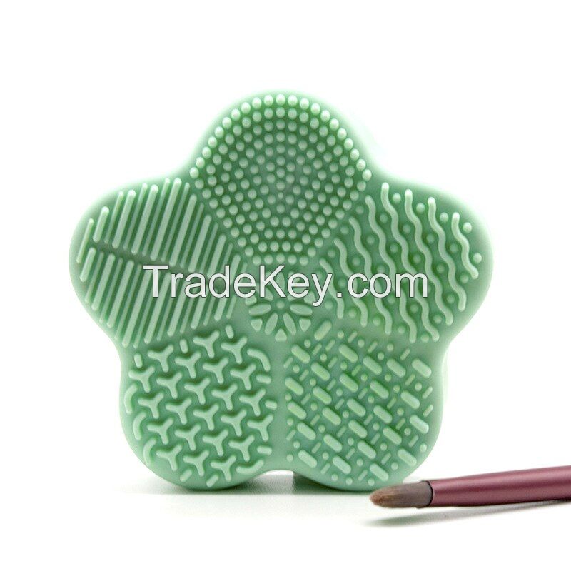 Silicone Makeup Brush Cleaning Mat Cosmetic Brush Cleaning Pad for Dry Brush Color Switch for Valentines Day