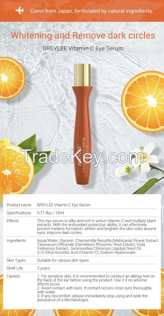 Vitamin C Roll-on Eye Serum for Dark Circles and Puffiness,Eye Brightening Serum with Roller Applicator