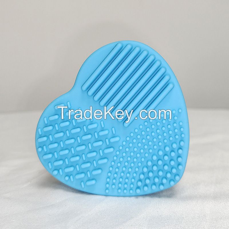 Silicone Makeup Brush Cleaning Mat Cosmetic Brush Cleaning Pad for Dry Brush Color Switch for Valentines Day