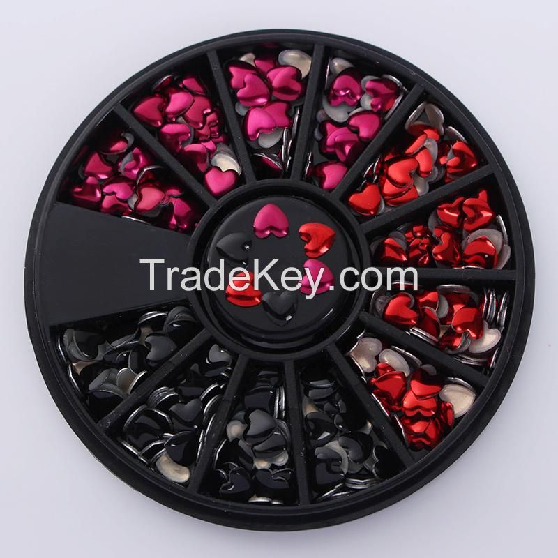 Manicure Decoration Accessories Disc Nail Glitter Rhinestone Crystal Gems Jewelry Bead