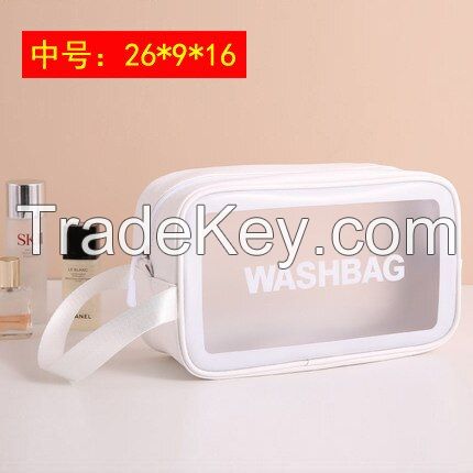 Clear PVC Transparent Waterproof Travel Toiletry Makeup Cosmetic Bag with Zipper