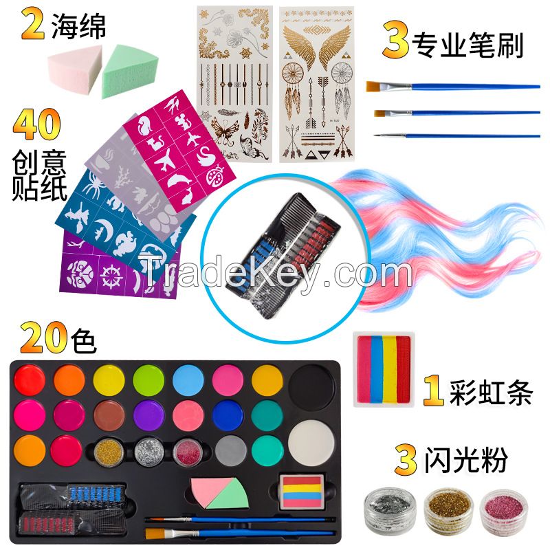 Professional Halloween Makeup Kit Non Toxic Water Activated Face Painting Kit for Kids