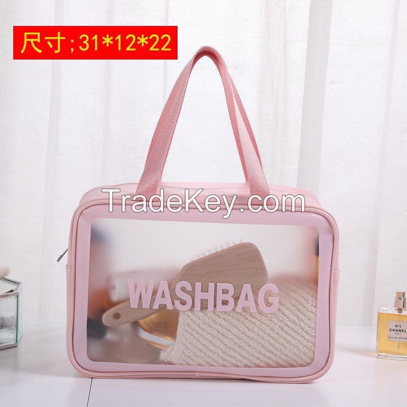 Clear PVC Transparent Waterproof Travel Toiletry Makeup Cosmetic Bag with Zipper