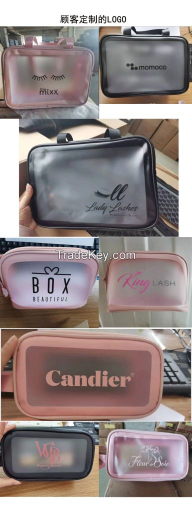 Clear PVC Transparent Waterproof Travel Toiletry Makeup Cosmetic Bag with Zipper