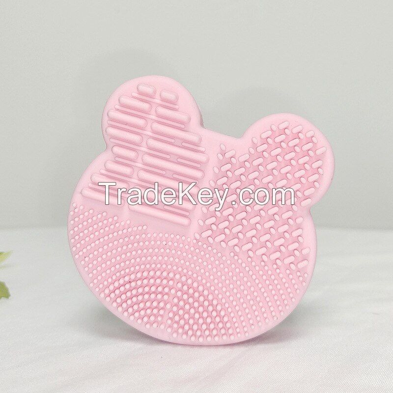 Silicone Makeup Brush Cleaning Mat Cosmetic Brush Cleaning Pad for Dry Brush Color Switch for Valentines Day