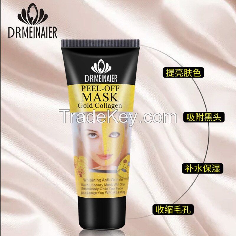 Blackhead Remover Mask,24k Gold Gel Vegan Collagen Peel Off Face Mask for Men and Women