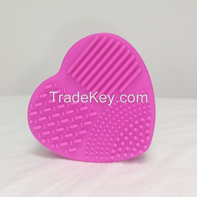 Silicone Makeup Brush Cleaning Mat Cosmetic Brush Cleaning Pad for Dry Brush Color Switch for Valentines Day