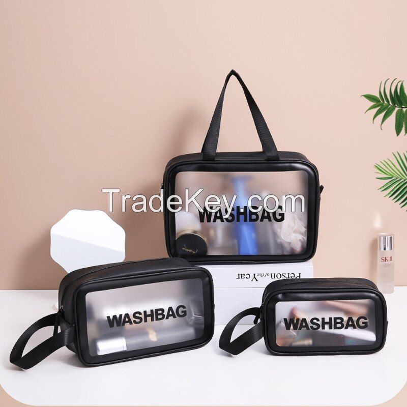 Clear PVC Transparent Waterproof Travel Toiletry Makeup Cosmetic Bag with Zipper