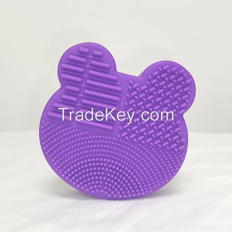 Silicone Makeup Brush Cleaning Mat Cosmetic Brush Cleaning Pad for Dry Brush Color Switch for Valentines Day