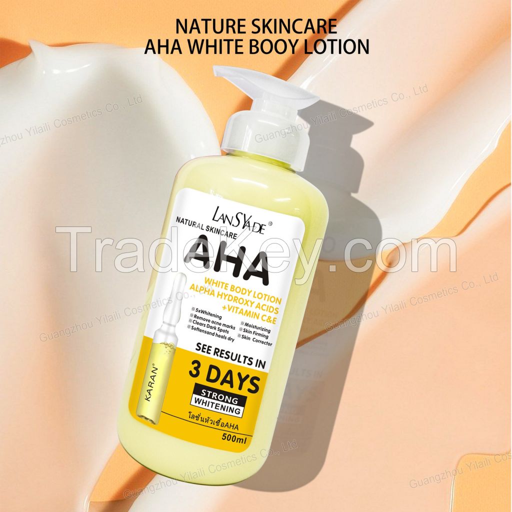 Effective Daily Moisturizer Hydrates and Exfoliates,Anti-Aging Skin Care Revitalizing Body Lotion with Alpha Hydroxy Acid