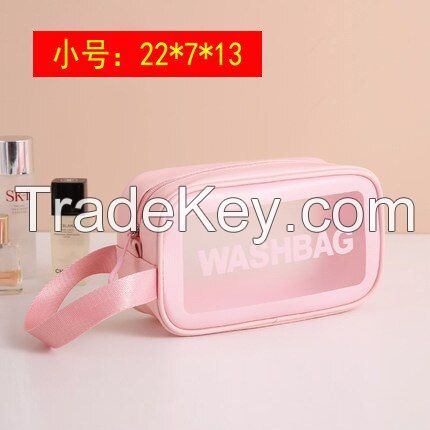 Clear PVC Transparent Waterproof Travel Toiletry Makeup Cosmetic Bag with Zipper