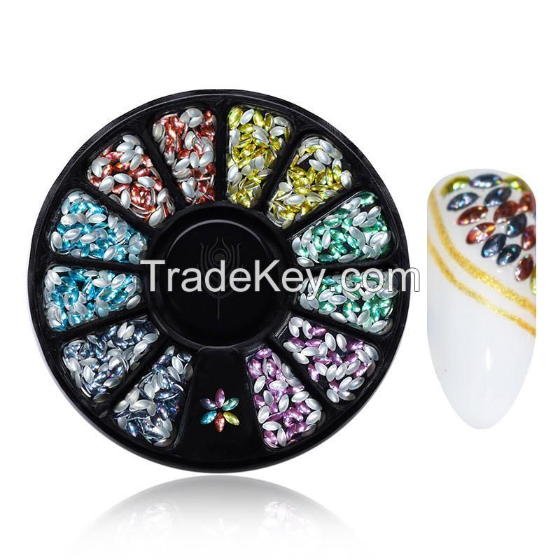 Manicure Decoration Accessories Disc Nail Glitter Rhinestone Crystal Gems Jewelry Bead