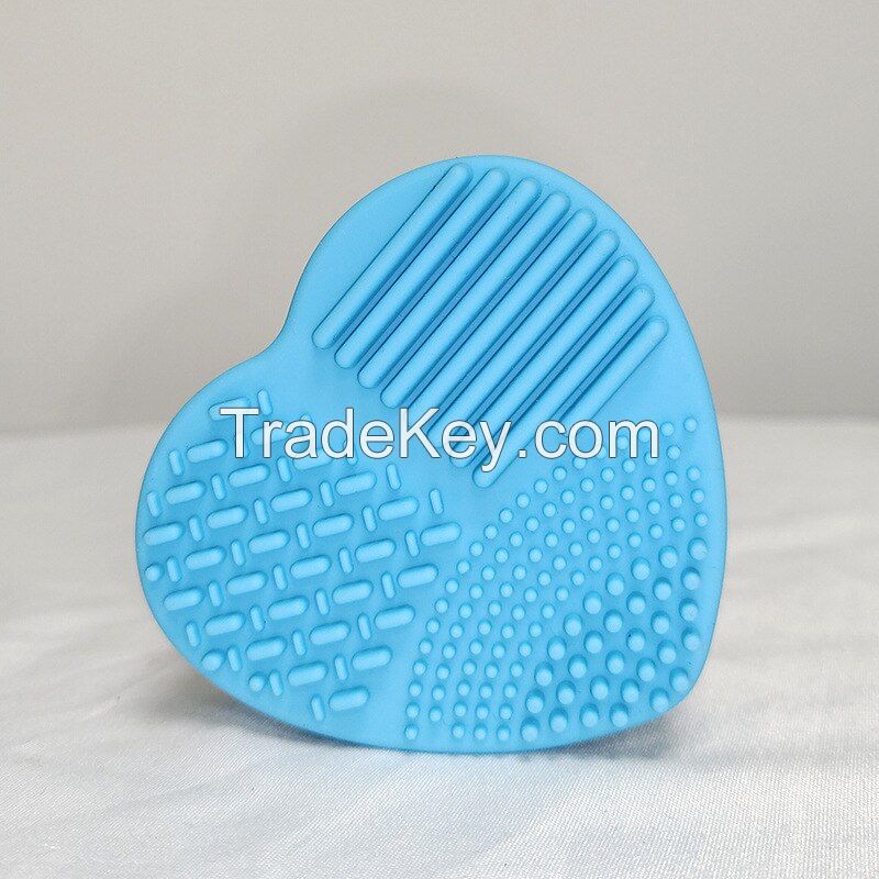 Silicone Makeup Brush Cleaning Mat Cosmetic Brush Cleaning Pad for Dry Brush Color Switch for Valentines Day