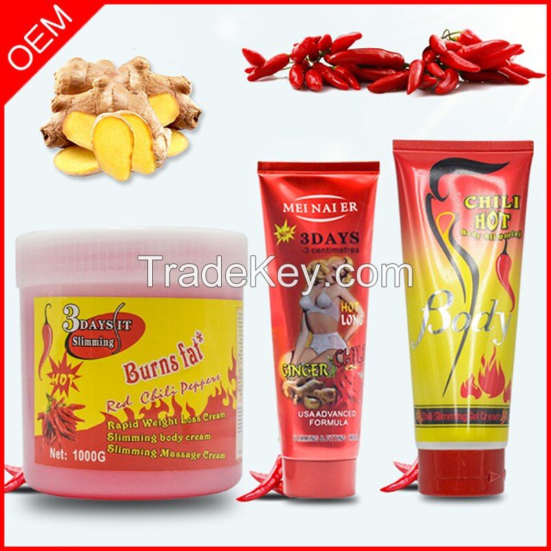 Weight Loss Skin Firming Moisturizing Massage Gel,Ginger Chili Fat Burning Slimming Cream