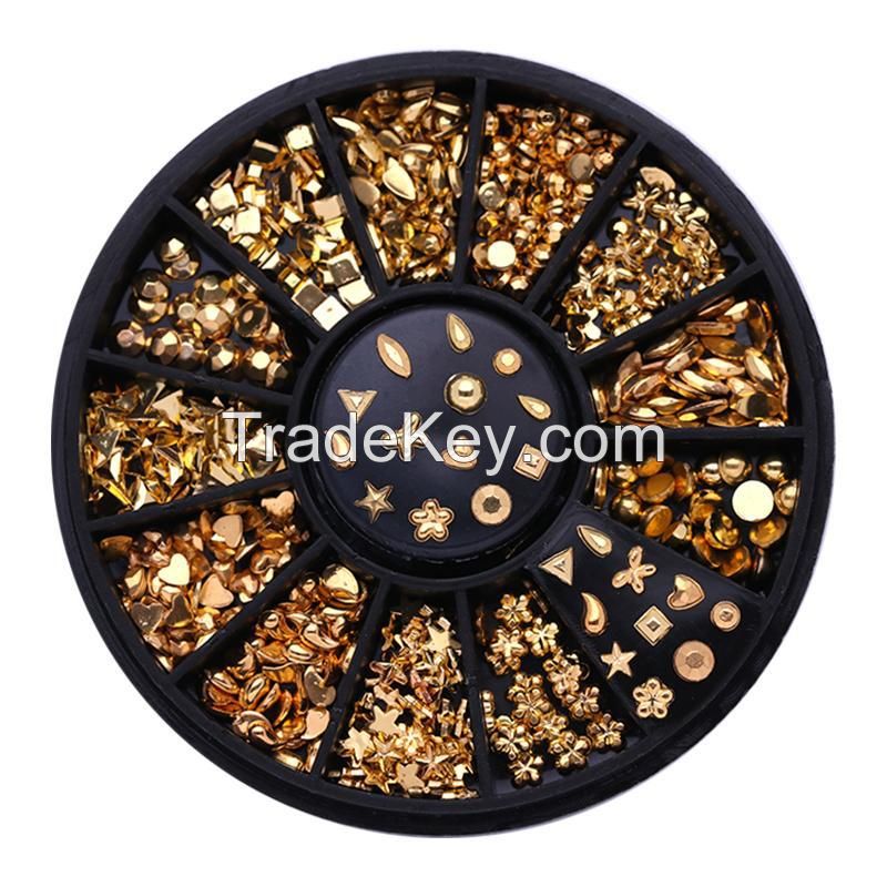 Manicure Decoration Accessories Disc Nail Glitter Rhinestone Crystal Gems Jewelry Bead