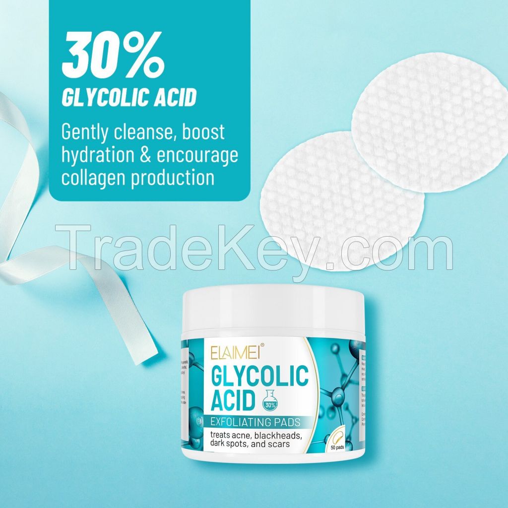 Glycolic Acid Resurfacing Peel Pads for Face,30% Salicylic Acid Cotton Pads To Remove Blackheads, Pimples and Acnes