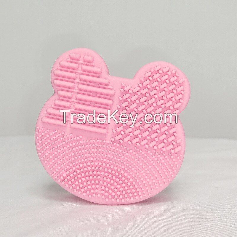 Silicone Makeup Brush Cleaning Mat Cosmetic Brush Cleaning Pad for Dry Brush Color Switch for Valentines Day