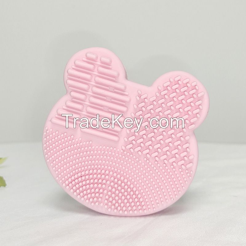 Silicone Makeup Brush Cleaning Mat Cosmetic Brush Cleaning Pad for Dry Brush Color Switch for Valentines Day