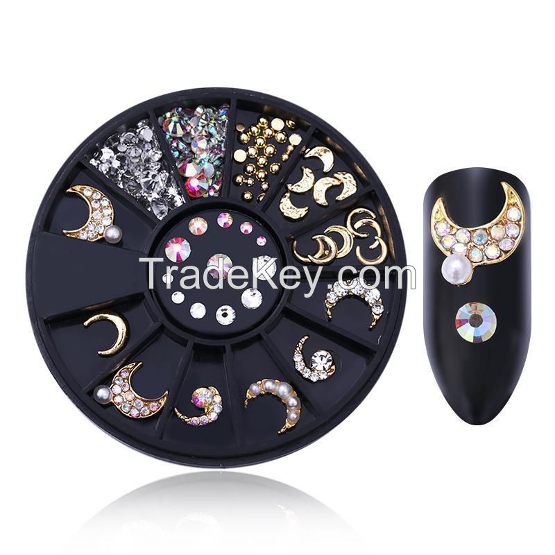 Manicure Decoration Accessories Disc Nail Glitter Rhinestone Crystal Gems Jewelry Bead