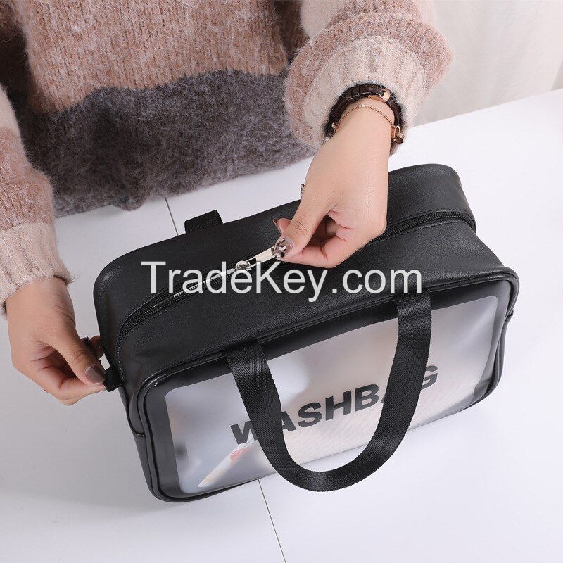 Clear PVC Transparent Waterproof Travel Toiletry Makeup Cosmetic Bag with Zipper